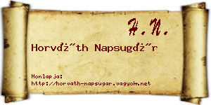 Horváth Napsugár névjegykártya
