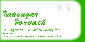 napsugar horvath business card